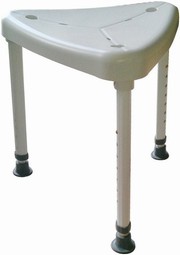 Chair for the bathroom, triangular seat Chair for the bathroom, triangular seat