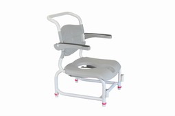 Nielsen Line Shower/commodechair standard - example from the product group commode shower chairs without castors, height adjustable Nielsen Line Shower/commodechair standard - example from the product group commode shower chairs without castors, height adjustable