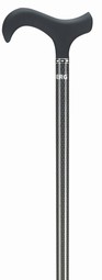 Carbon fiber stick with black soft touch derby handle. Carbon fiber stick with black soft touch derby handle.