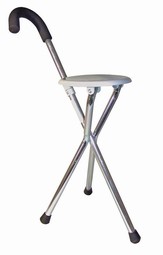 Foldable stick with seat