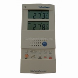 Termometer inde og ude med fast føler engelsktalende Termometer inde og ude med fast føler engelsktalende