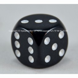 Farvede terninger m/hvide øjne 2x2 cm Farvede terninger m/hvide øjne 2x2 cm