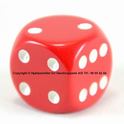 Farvede terninger m/hvide øjne 2x2 cm