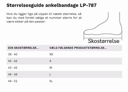 Ankelbandage med snøre og fleksible stålfjedre - LP-787