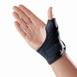 Tommelfingerbandage med skinne og elastikstrop Tommelfingerbandage med skinne og elastikstrop