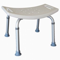 Showerchair with curved seat and handles Showerchair with curved seat and handles