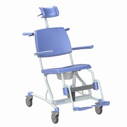 Nemo Showerchair - example from the product group commode shower chairs with wheels and tilt, no electrical functions Nemo Showerchair - example from the product group commode shower chairs with wheels and tilt, no electrical functions
