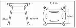 Shower Stool - click to see picture in full size - opens new window Shower Stool