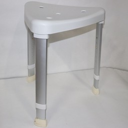 Aqua bathing stool, with white triangular seat