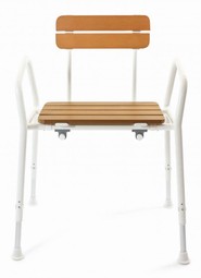 Shower chair -seat with lookalike wood Shower chair -seat with lookalike wood