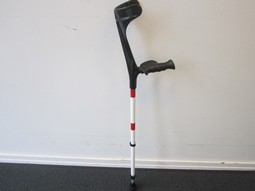 elbow stick with soft grip white reflected elbow stick with soft grip white reflected