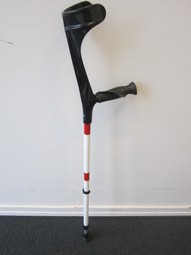 elbow stick with soft grip white reflected