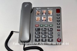 PowerTel 92 PT92 forstærkertelefon m/telespole og foto kviktaster PowerTel 92 PT92 forstærkertelefon m/telespole og foto kviktaster