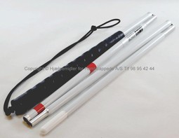 Ambutech Mobilitystok alu. m. standard spids, 4 delte Ambutech Mobilitystok alu. m. standard spids, 4 delte