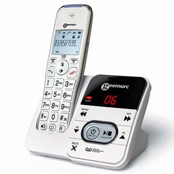 Geemarc cordless phone with built-in answering machine and loud sound Geemarc cordless phone with built-in answering machine and loud sound