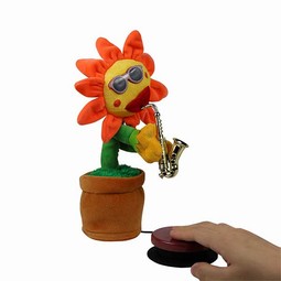 GlassOuse Singing and dancing sunflower for 0/1 switch GlassOuse Singing and dancing sunflower for 0/1 switch