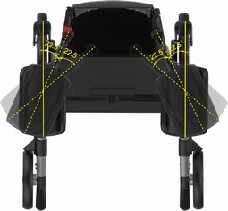 Arthritis rollator with arm support