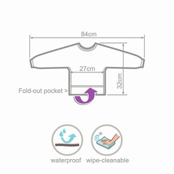 Bib with sleeves - 32 x 27 cm