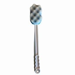 Combined bath sponge and bath scrub with long handle