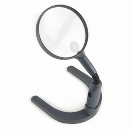 Standing magnifying glass with LED light
