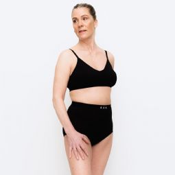 Incontinence black womens panties with high waist