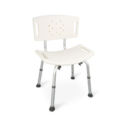 Basic shower bench with handles and backrest Basic shower bench with handles and backrest
