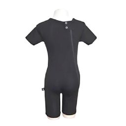 Black bodystocking for children with zippers