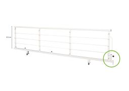 Staff-operated side rail for the OPUS 1EW series (care beds) Staff-operated side rail for the OPUS 1EW series (care beds)