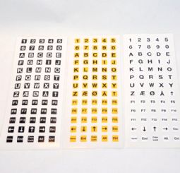 Selvklæbende tastaturark Selvklæbende tastaturark