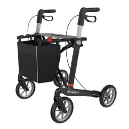 Athlon HD (Heavy Duty) carbon rollator with soft wheels(PU)