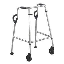 Walk Safe walking frame with two wheels