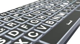 Large Print - White on Black TITAN Slimline Keyboard