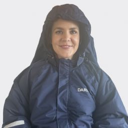 Vinterregnslag med ærmer - click to see picture in full size - opens new window Vinterregnslag med ærmer