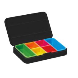 Pill box with 6 compartments