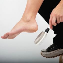 Pumice stone with brush - click to see picture in full size - opens new window Pumice stone with brush