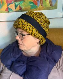 Deep pressure therapy hat w/pp balls - click to see picture in full size - opens new window Deep pressure therapy hat w/pp balls