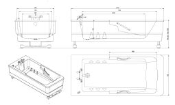 TR Spaceline Bath tub for bariatric patients - click to see picture in full size - opens new window TR Spaceline Bath tub for bariatric patients