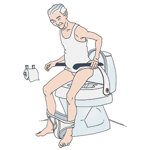 Illustrative of Raised toilet seats